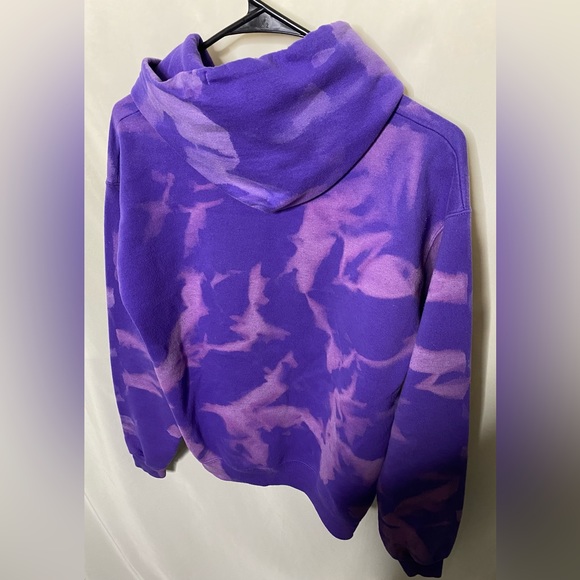 Hanes Eco smart purple bleach dyed hoodie - Picture 4 of 4